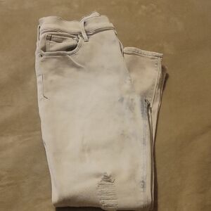 Final Price❗️Express Stylish Distressed Jeans in Light Gray